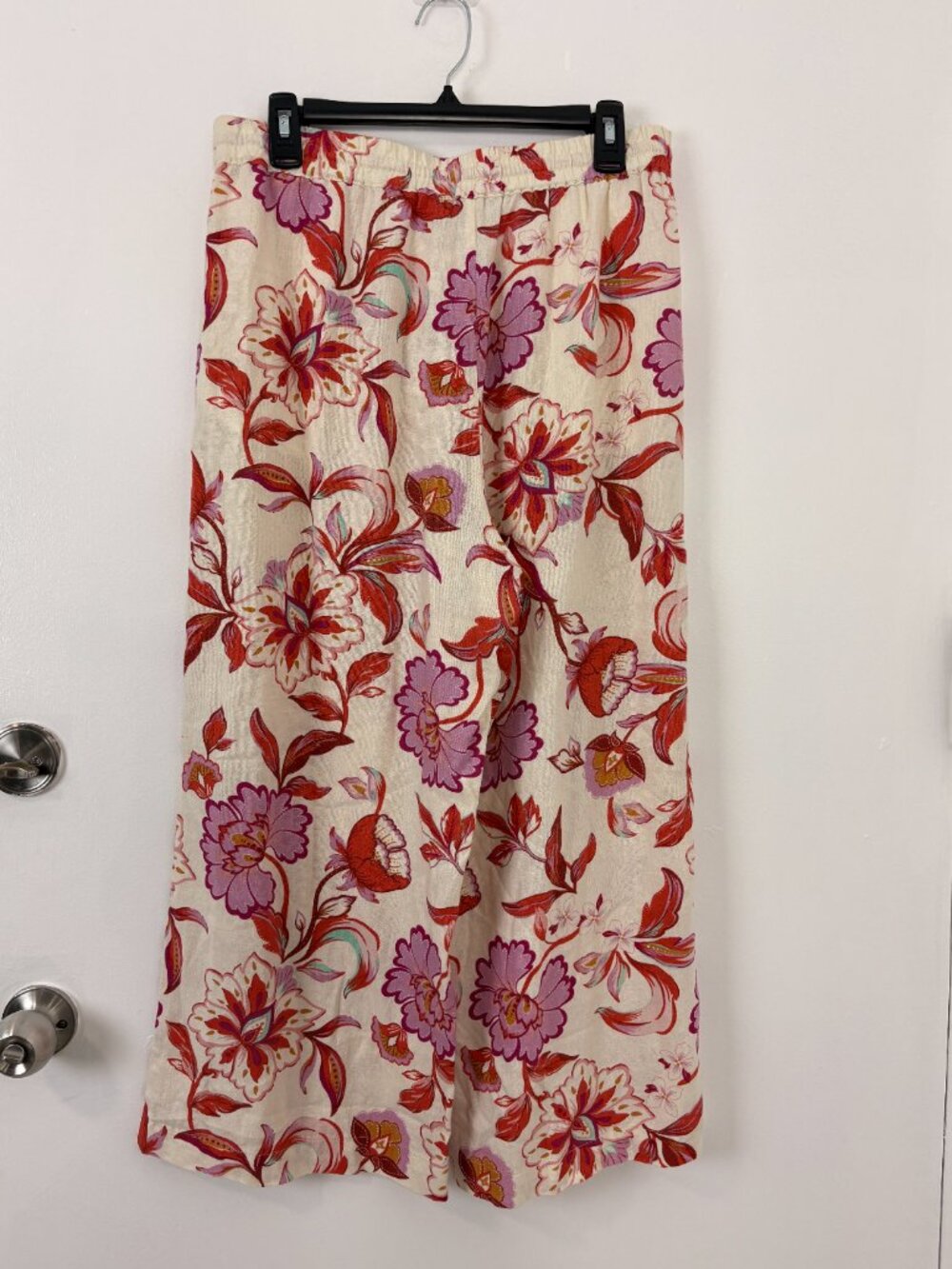 Laundry by Shelli Segal Floral Linen Blend Cropped Shirt Wide Leg Set Size SCoor - Picture 6 of 16